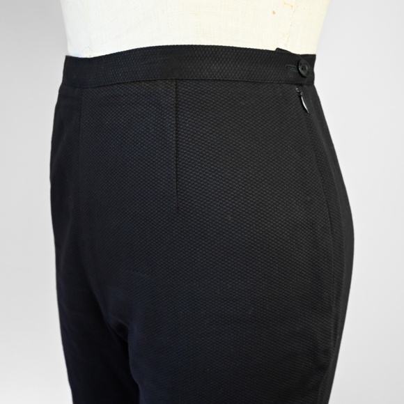 100% Cotton retro cigarette pants - high waist black 50s style capris - Picture 8 of 16